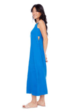 I LOVE TYLER MADISON // 259000 SLEEVELESS LINEN DRESS LAPIS BLUE