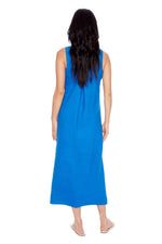 I LOVE TYLER MADISON // 259000 SLEEVELESS LINEN DRESS LAPIS BLUE