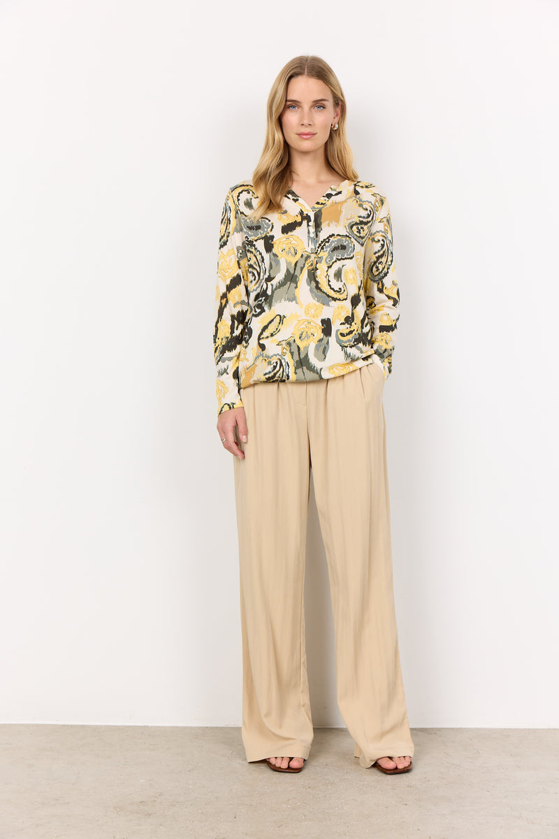 SOYA CONCEPT // FELICITY 502 COLLARLESS BLOUSE