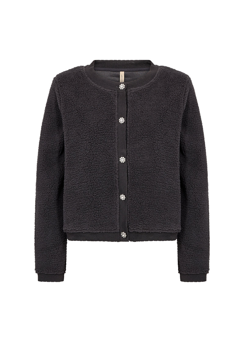 SOYA CONCEPT // SC-ONYX 10 TEDDY CARDIGAN WITH SPARKLE BUTTONS