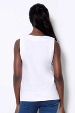 UP! // 30394 LINEN TANK WHITE