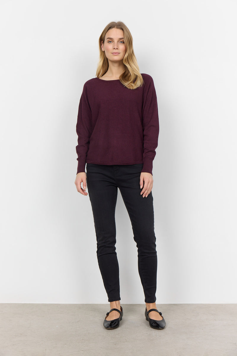 SOYA CONCEPT // DOLLIE 620 SWEATER WINE MELANGE