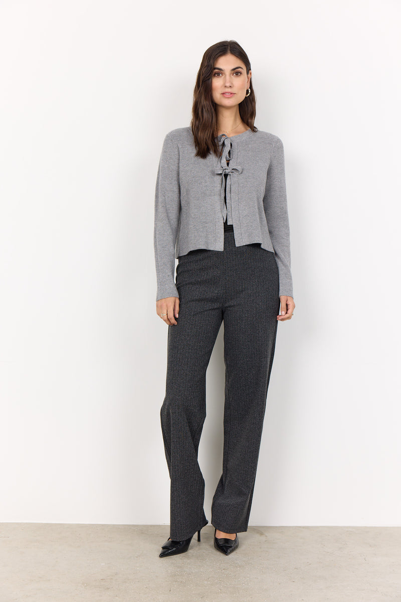 SOYA CONCEPT // SC-KANITA 26 CARDIGAN WITH BOW CLOSURE GREY