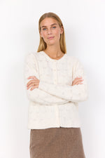 SOYA CONCEPT // SC-VIKI 2 POINTELLE BUTTON UP CARDIGAN