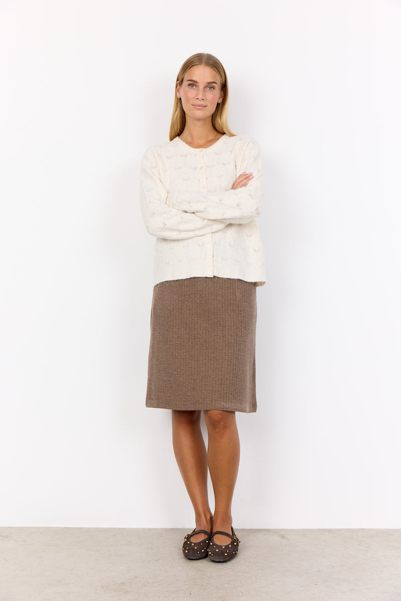 SOYA CONCEPT // SC-VIKI 2 POINTELLE BUTTON UP CARDIGAN