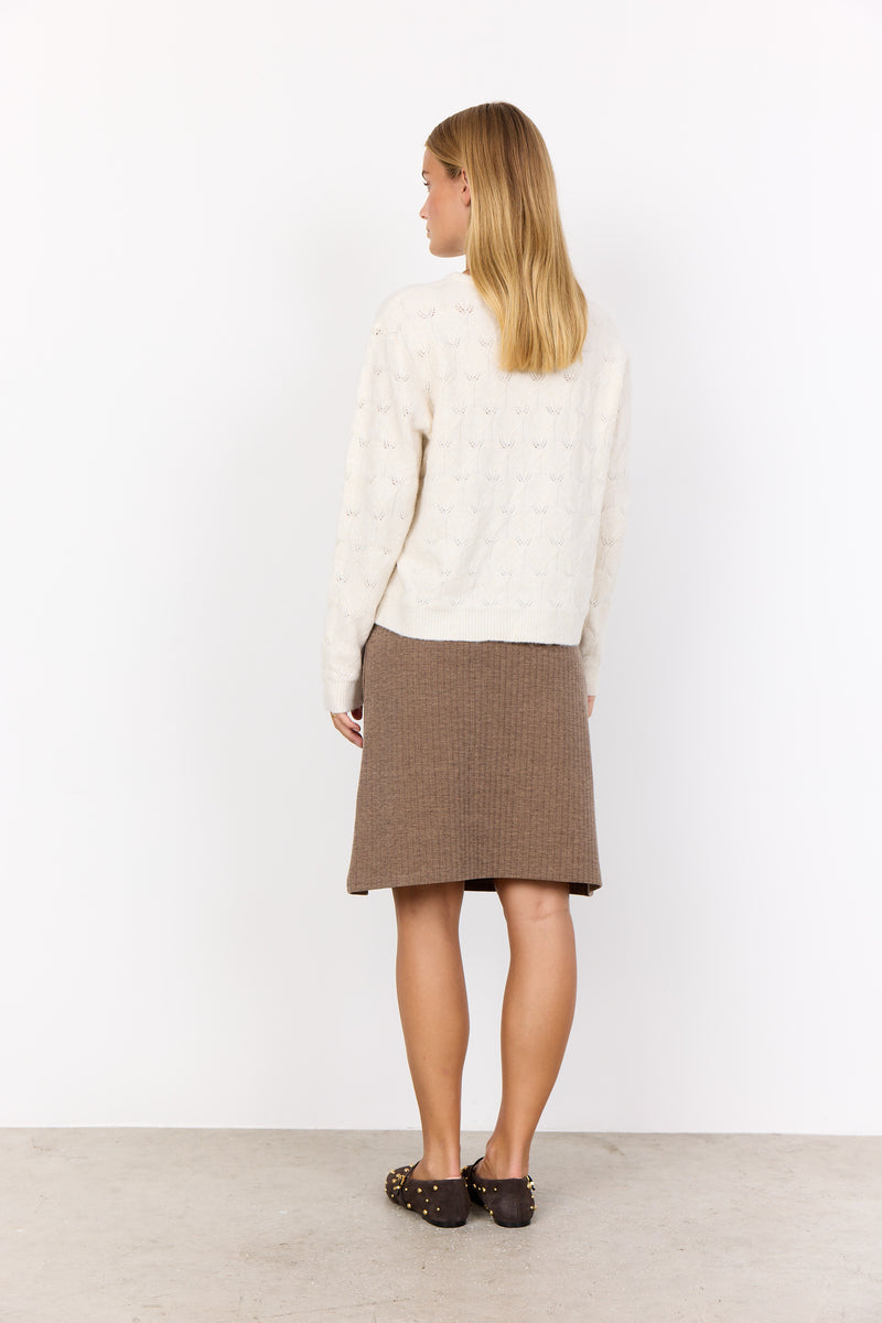 SOYA CONCEPT // SC-VIKI 2 POINTELLE BUTTON UP CARDIGAN