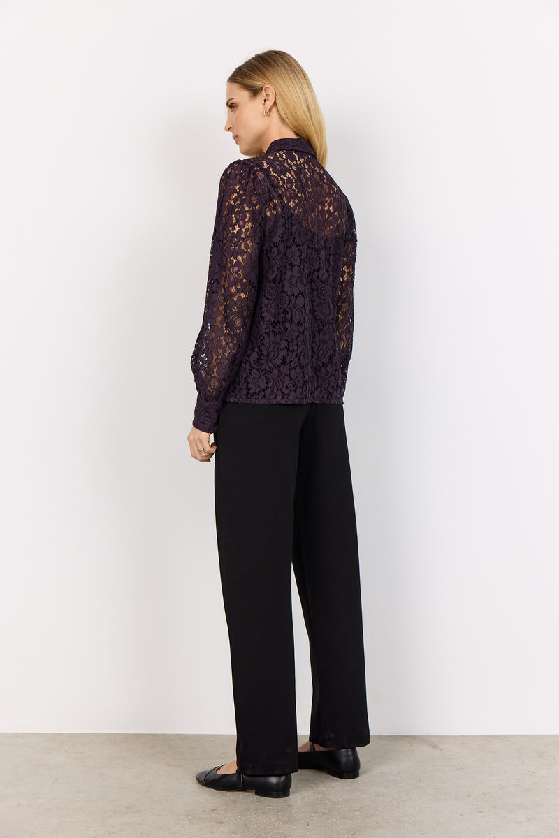 SOYA CONCEPT // SC-NILLA 2 LACE BLOUSE DARK PURPLE