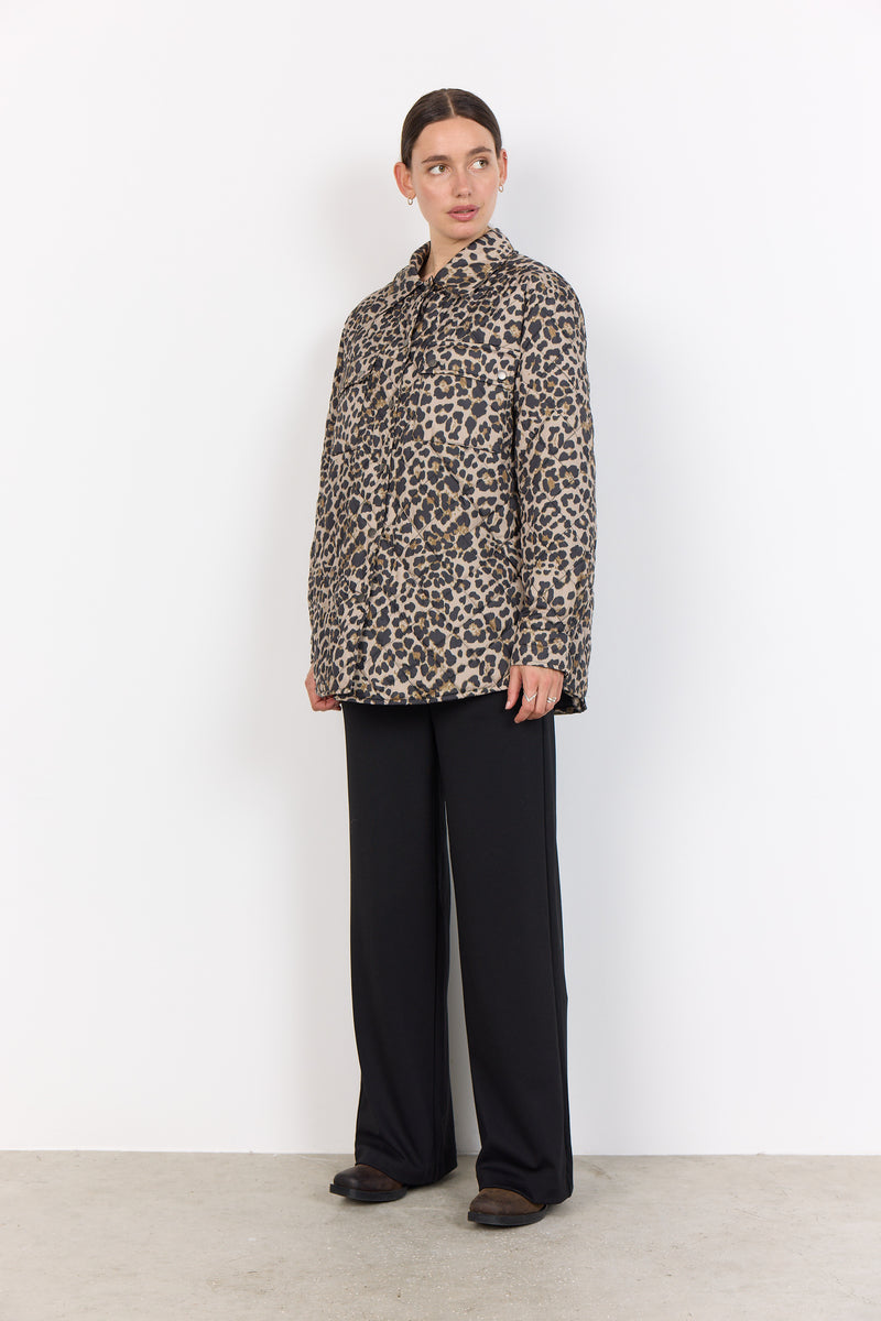 SOYA CONCEPT // SC-SEDINE 1 QUILTED ANIMAL PRINT JACKET