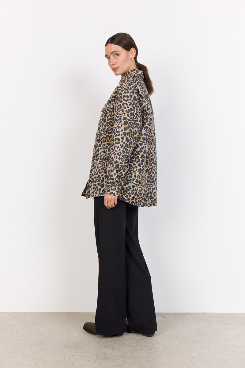 SOYA CONCEPT // SC-SEDINE 1 QUILTED ANIMAL PRINT JACKET