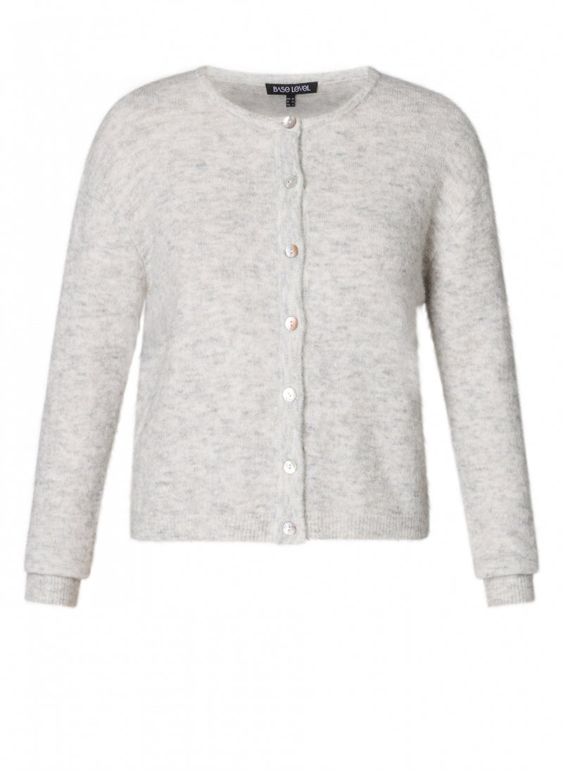 YEST // 6000122 YULI CARDIGAN GREY MELANGE