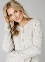 YEST // 6000122 YULI CARDIGAN GREY MELANGE