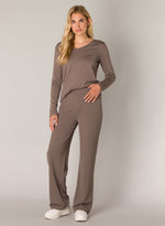 YEST // 6000093 YARAH PULL-ON PANT DARK TAUPE