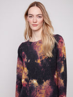CHARLIE B // 2268Y  REVERSIBLE CREW NECK SWEATER OMBRE