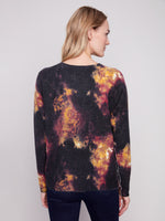 CHARLIE B // 2268Y  REVERSIBLE CREW NECK SWEATER OMBRE
