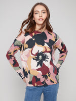 CHARLIE B // C2574RR MOCK NECK SWEATER WITH ZIPPER DETAILS