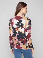 CHARLIE B // C2574RR MOCK NECK SWEATER WITH ZIPPER DETAILS