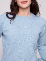 CHARLIE B // 2821 EMBROIDERED SWEATER