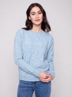 CHARLIE B // 2821 EMBROIDERED SWEATER