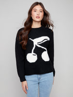 CHARLIE B // 2847 INTARSIA FLUFFY SWEATER