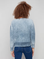 CHARLIE B // 2920 REVERSIBLE CREW NECK SWEATER WITH FANCY STITCH