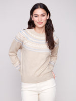 CHARLIE B // 2924 JACQUARD SWEATER