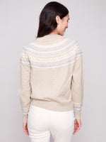 CHARLIE B // 2924 JACQUARD SWEATER