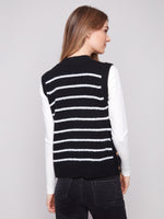 CHARLIE B // 2927 SLEEVELESS SWEATER WITH SNAP DETAILS