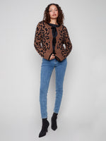 CHARLIE B // 2933 CARDIGAN WITH BOW TIE CLOSURE