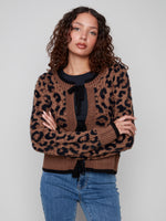 CHARLIE B // 2933 CARDIGAN WITH BOW TIE CLOSURE