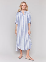 CHARLIE B // 3106RY PRINTED LINEN DRESS