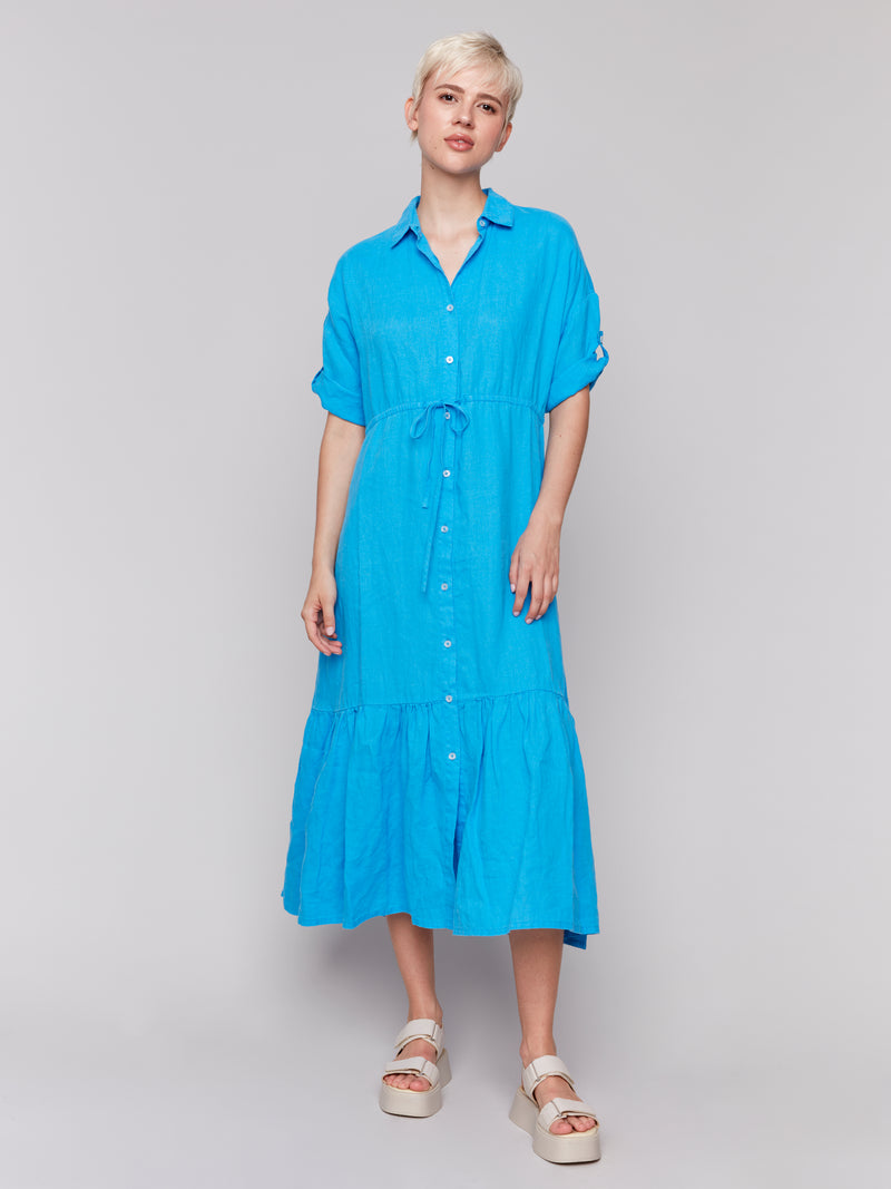 CHARLIE B // 3205 LONG BUTTON UP DRESS