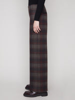 CHARLIE B // 5540P WIDE LEG PULL-ON PLAID PANTS