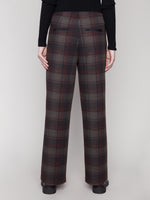 CHARLIE B // 5540P WIDE LEG PULL-ON PLAID PANTS