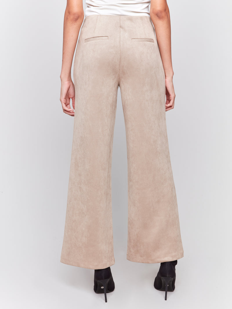 CHARLIE B // 5540 PULL-ON FAUX SUEDE PANT