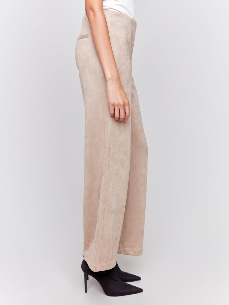 CHARLIE B // 5540 PULL-ON FAUX SUEDE PANT