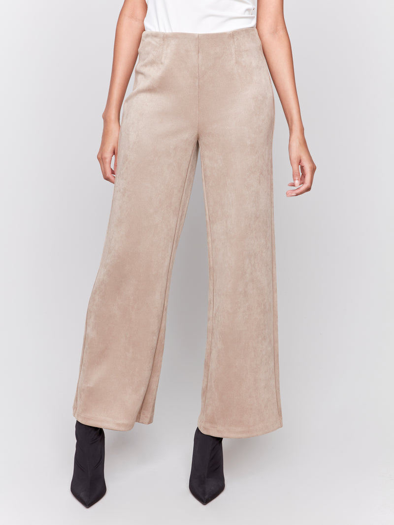 CHARLIE B // 5540 PULL-ON FAUX SUEDE PANT