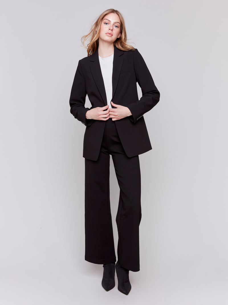 CHARLIE B // 5540 PULL-ON PONTE FLARE LEG PANT