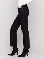 CHARLIE B // 5547 BRAIDED DENIM CHARCOAL