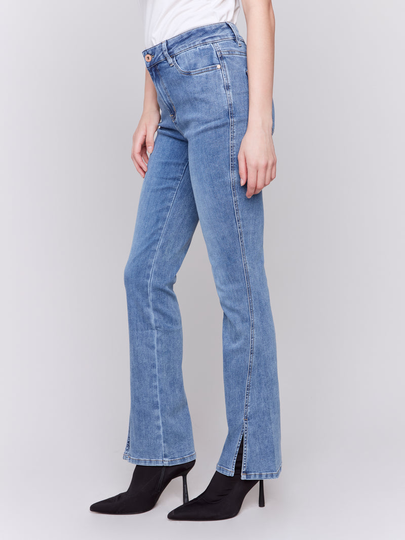 CHARLIE B // 5583 FRONT SPLIT DENIM