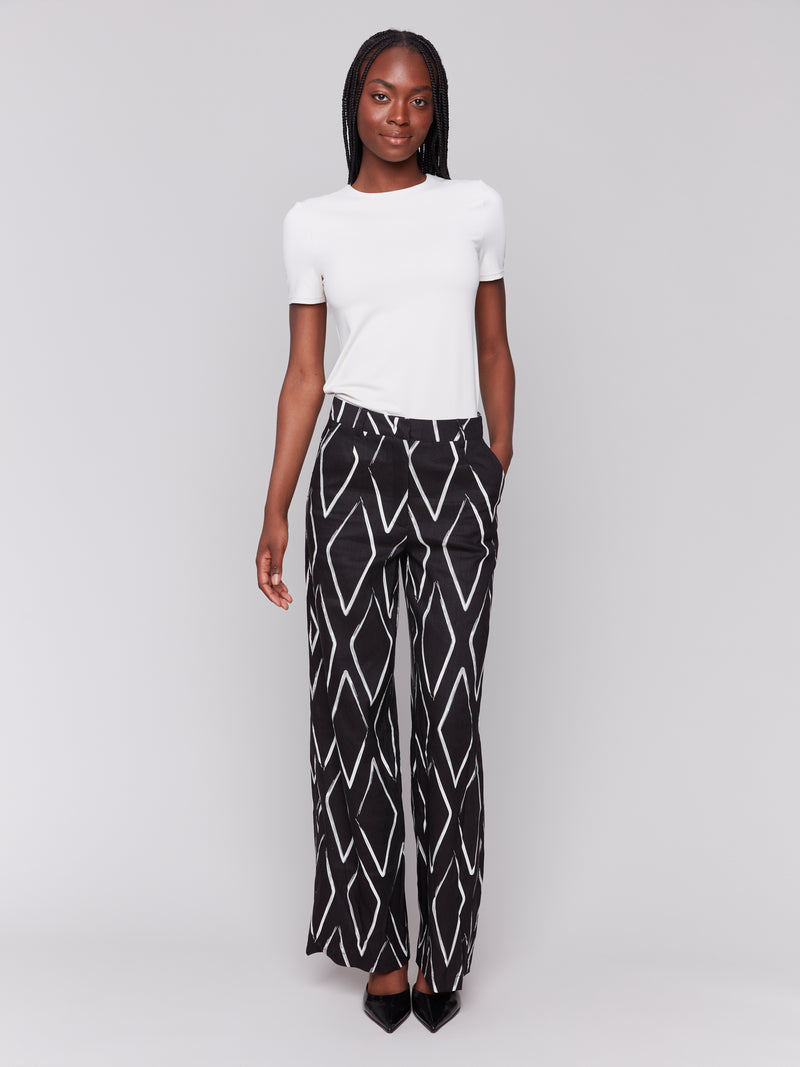 CHARLIE B // 5609P LONG PRINTED PANTS