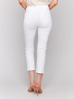 CHARLIE B // 5613 CROPPED JEANS WITH SEQUIN COIN DETAIL