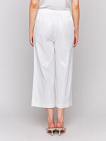 CHARLIE B // 5648F PULL-ON LINEN STRETCH PANTS