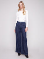 CHARLIE B // 5659 WIDE LEG DENIM BLUE BLACK
