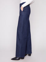 CHARLIE B // 5659 WIDE LEG DENIM BLUE BLACK
