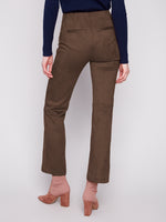 CHARLIE B // 5685 FAUX SUEDE PULL ON PANTS MOCHAh