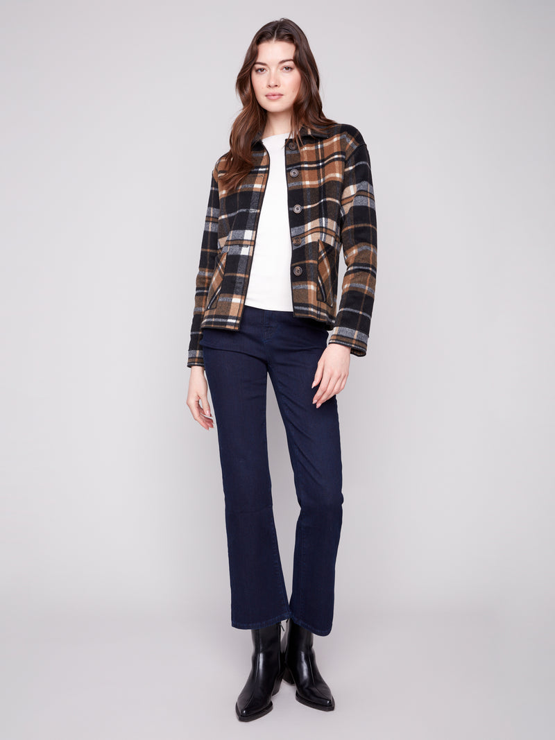 CHARLIE B // 6185Y REVERSIBLE JACKET COCOA