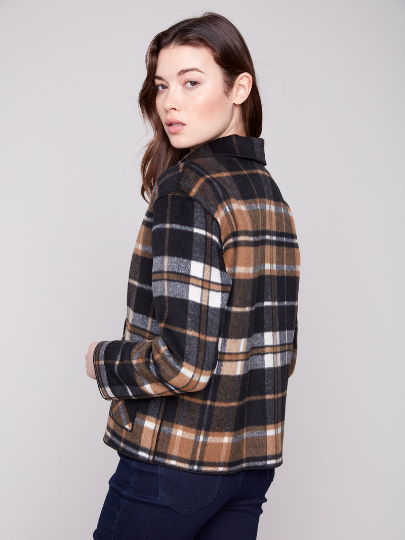 CHARLIE B // 6185Y REVERSIBLE JACKET COCOA