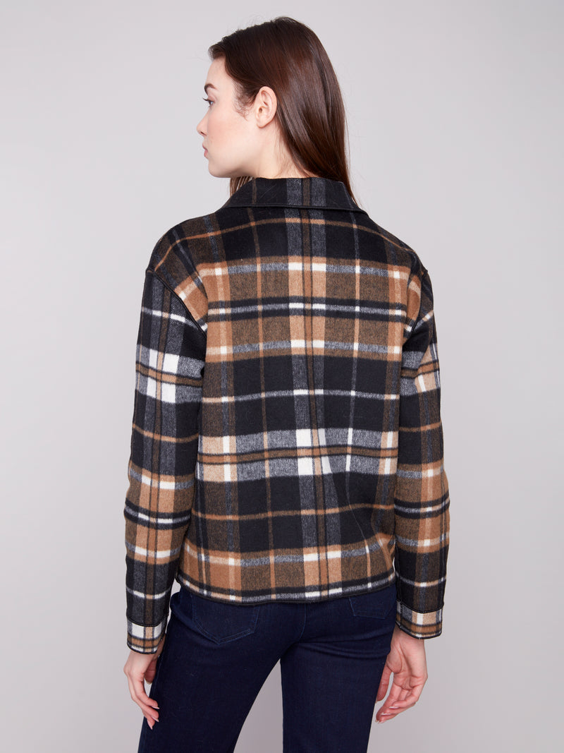 CHARLIE B // 6185Y REVERSIBLE JACKET COCOA