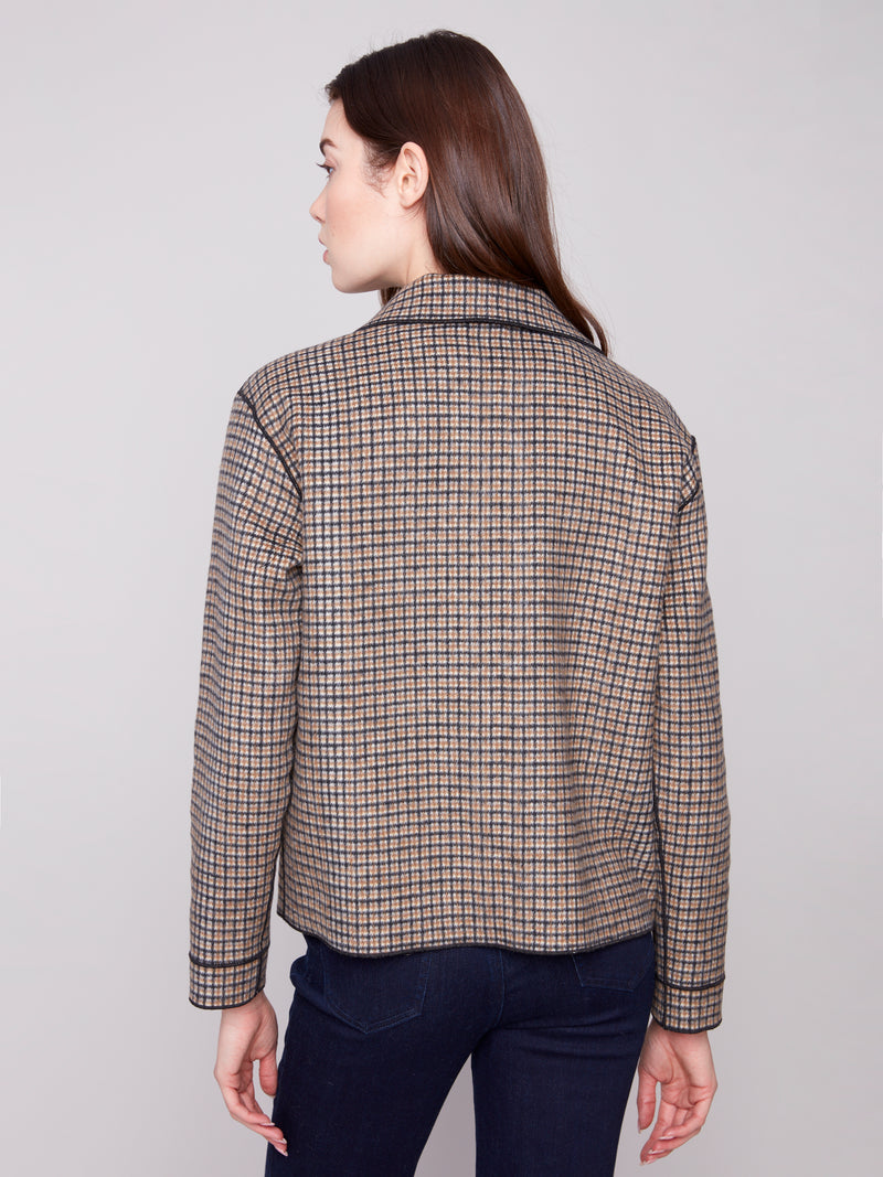 CHARLIE B // 6185Y REVERSIBLE JACKET COCOA