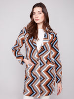 CHARLIE B // 6346R LONG CROCHET JACKET